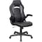 Global Industrial Racing/Gaming Chair, Mid Back, Synthetic Leather, Black/Gray 695854GY - alternate 1
